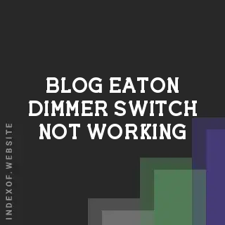 Eaton Dimmer Switch Not Working? Troubleshooting & Fixes | Logo - Indexof